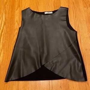 Zara Faux Leather Top